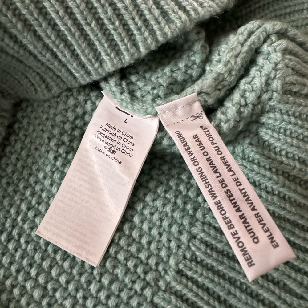 J. Crew Blue Orange Fair Isle Patterned Sweater - sz Lg - Picture 5 of 5